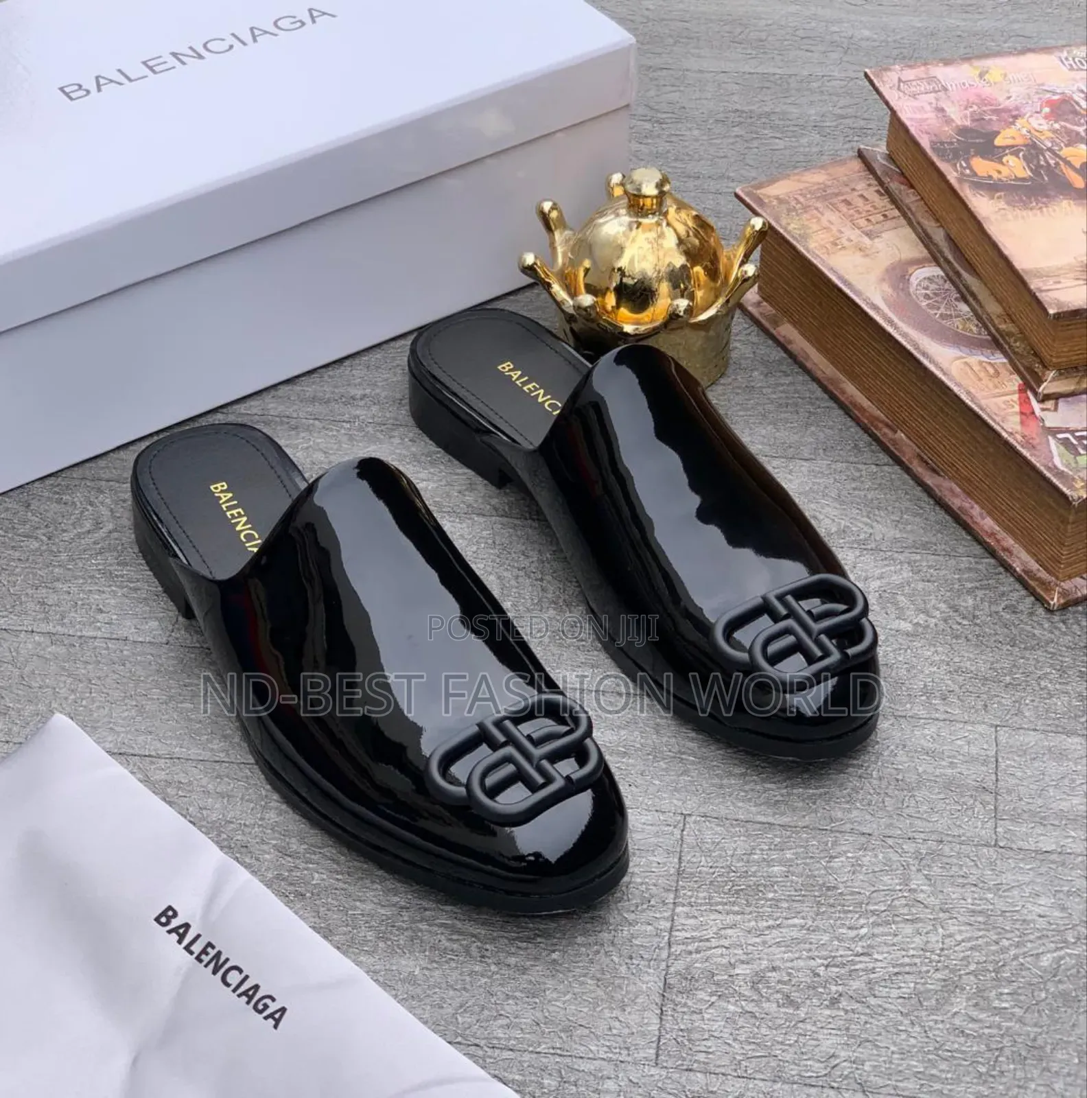 Pure Quality Black Leather Half Shoe