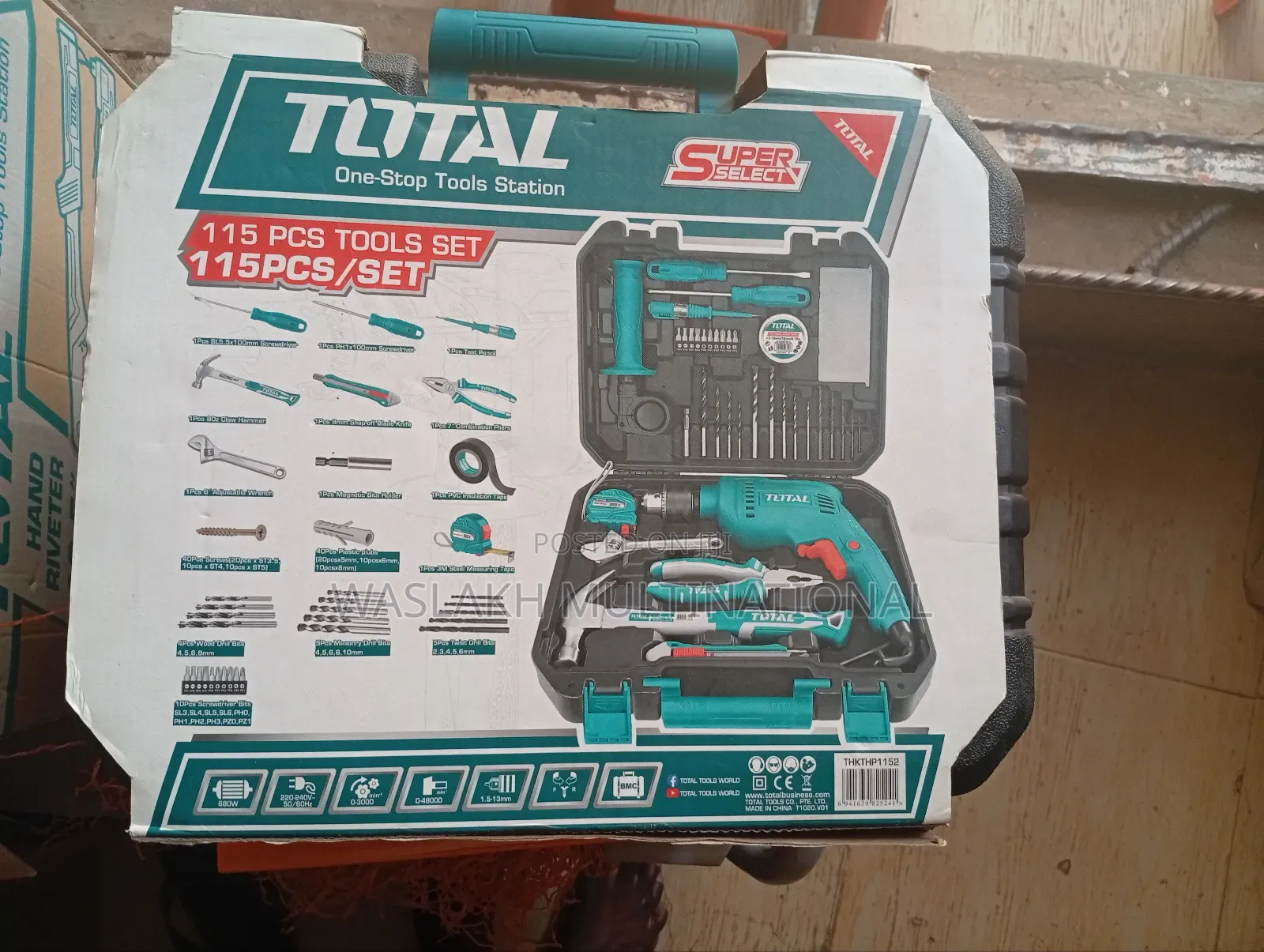 Tools Set With Electric Drill 680w Total