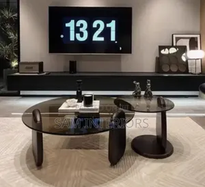 Photo - Exclusive Coffee Table With Tempered Glass Top