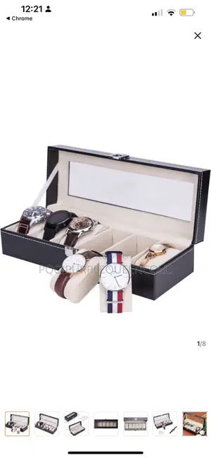 6 Slot Leather Storage Watch Box