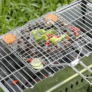 BBQ Grill Outdoor Foldable BBQ Grilling Basket