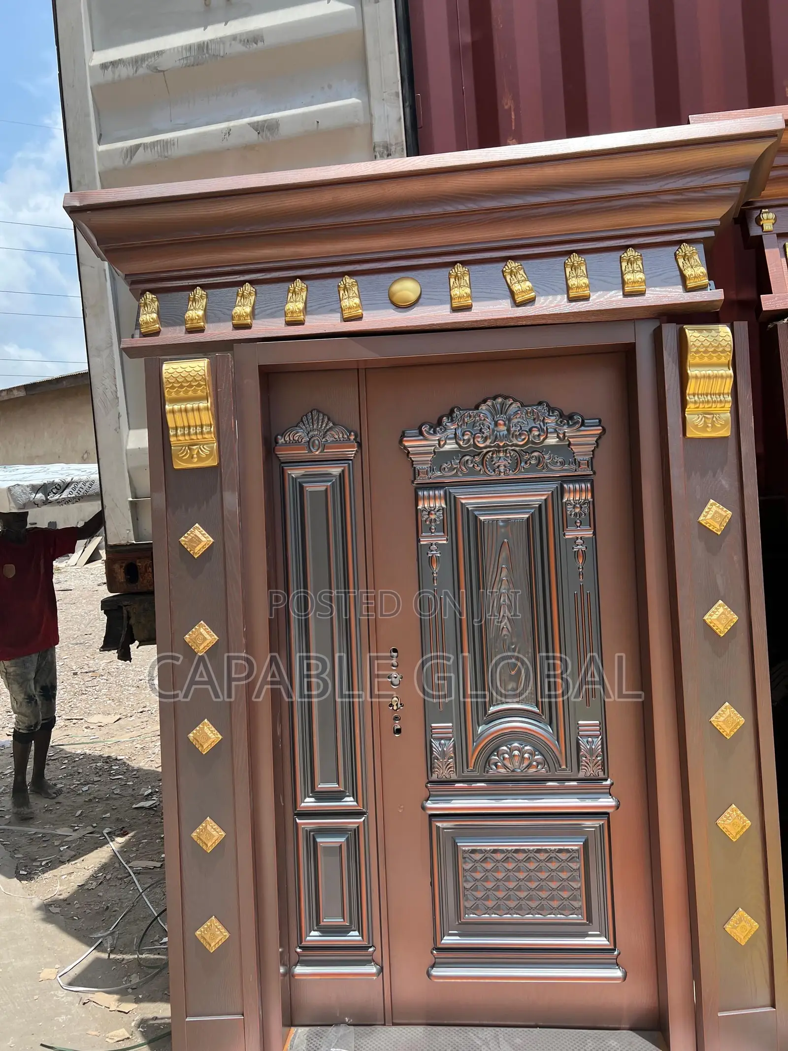 Standard Entrance Copper Door With Ark