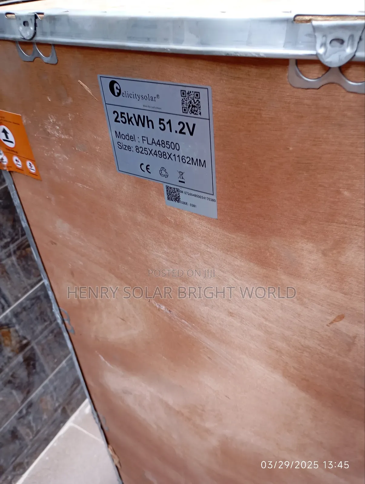 Felicity 25kwh 51.2v Lithium Ion Battery