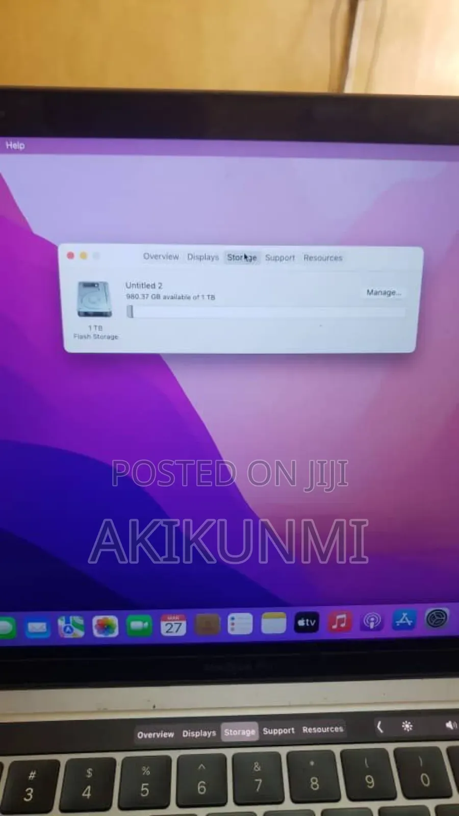 Laptop Apple MacBook Pro 2020 16GB Intel Core I5 SSD 1T