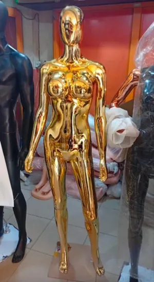 Size 8 Female Gold Chrome Display Mannequin