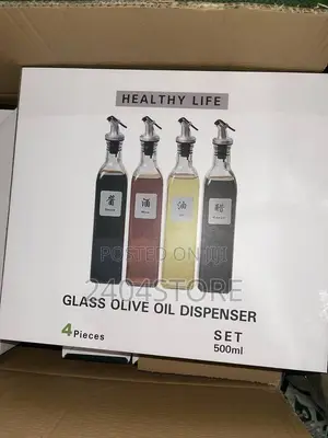 5pcs Oil Jar With a Wooden Stand