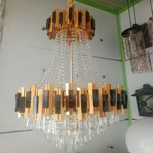 Double Step Crystal Chandelier Fitting