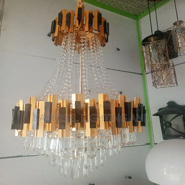 Double Step Crystal Chandelier Fitting