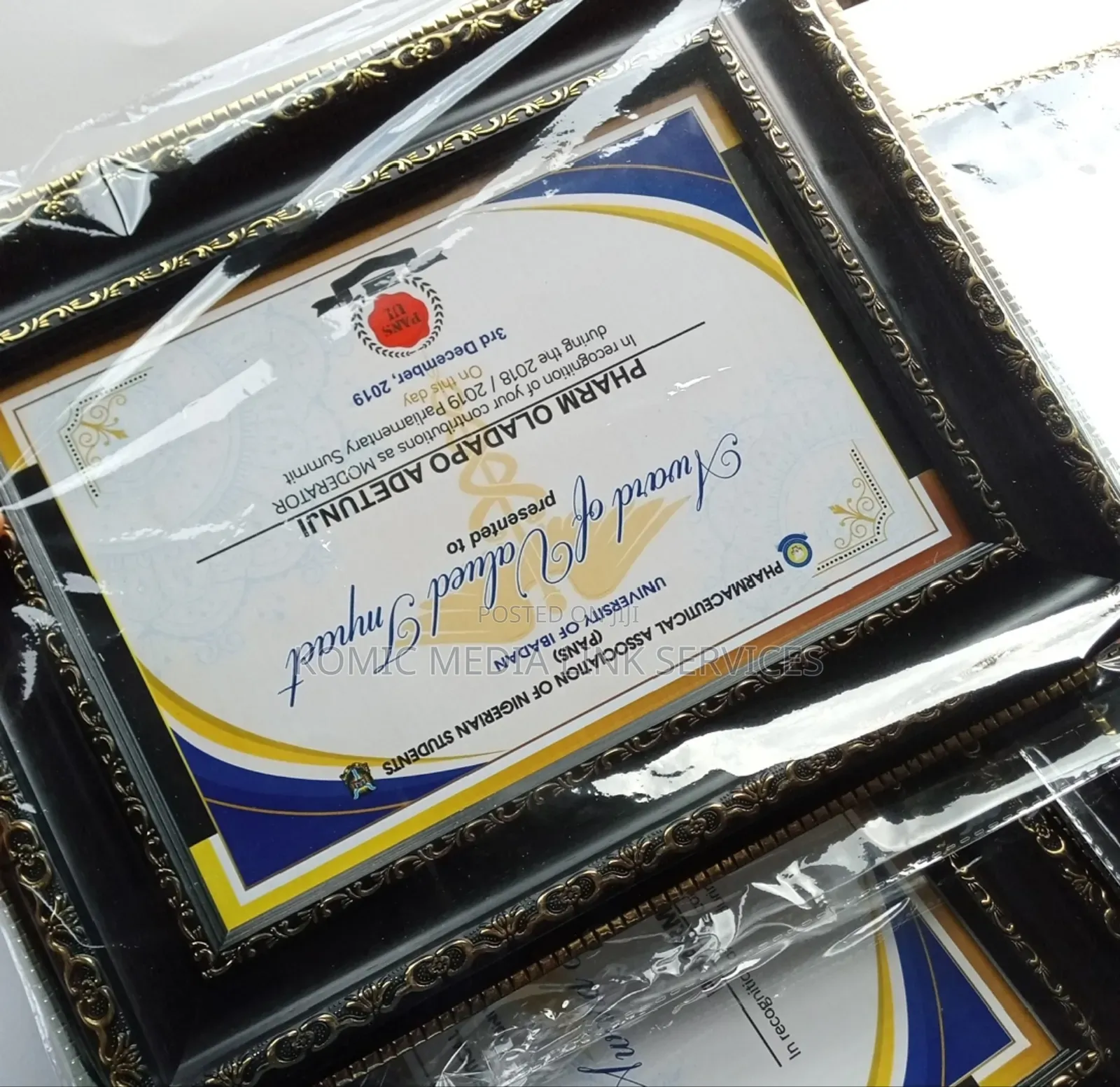 Awards and Plaque