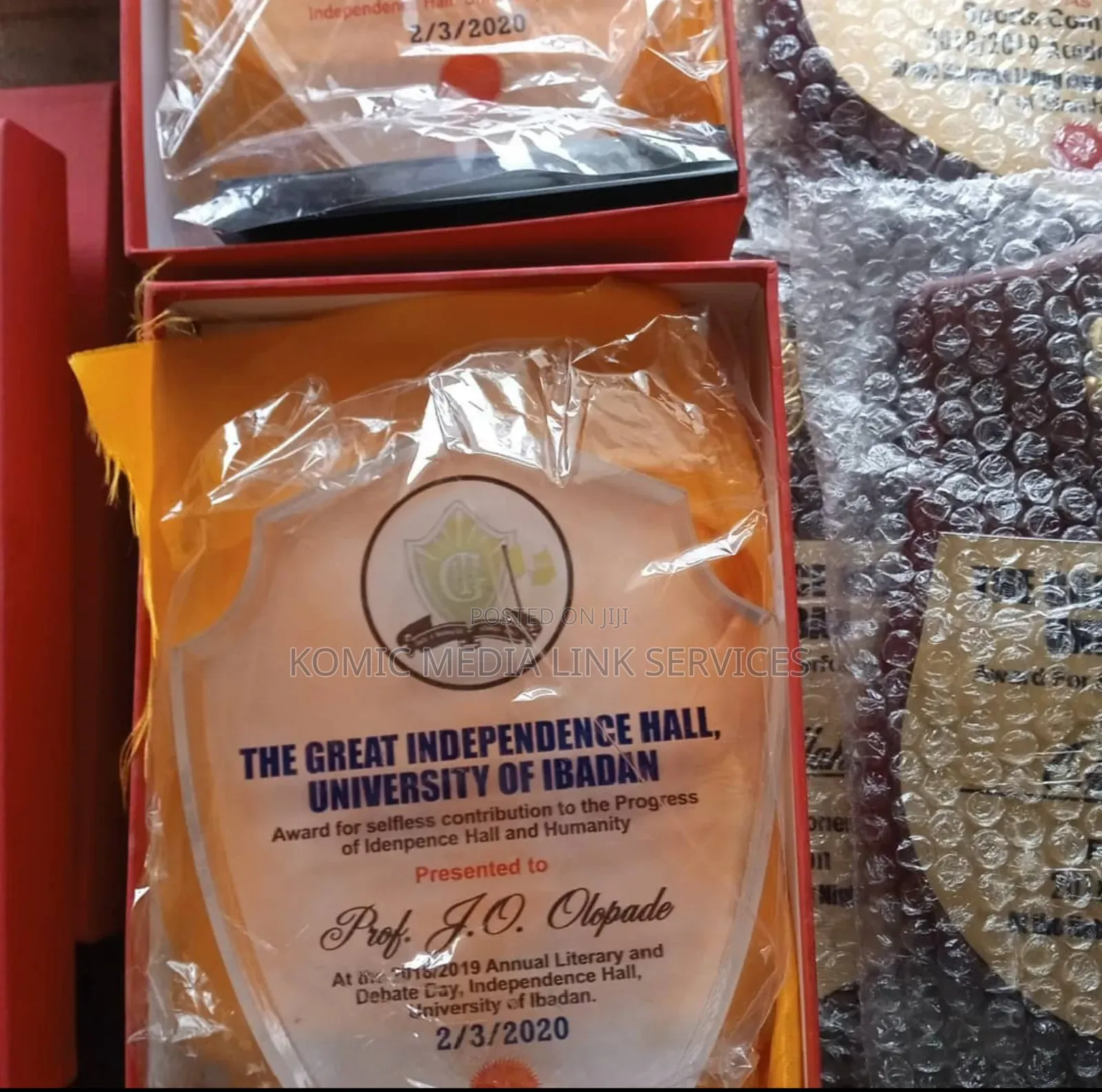 Awards and Plaque