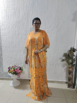 Luxurious Stoned Bubu Lace Gown