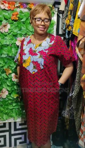 Photo - Stoned Short Ankara Gown