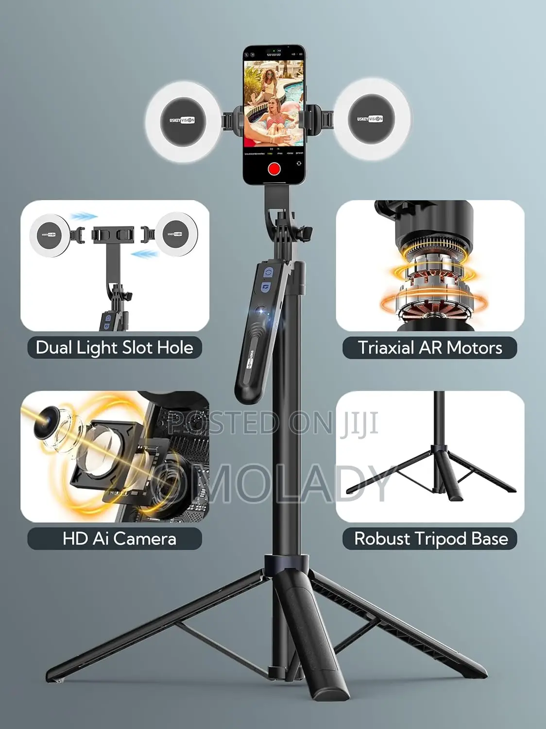 Auto Face Tracking Tripod 360 Rotation
