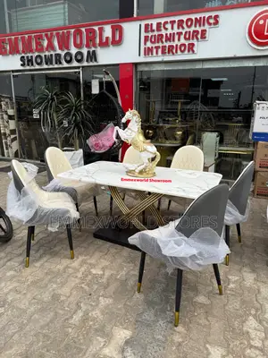 Marble Dinning Set With 6 Chairs