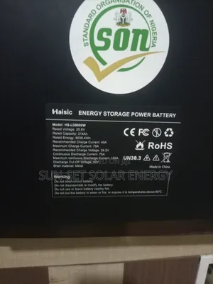 Haisic Lithium Battery 8kwh 314ah 24 v 5yrs Warranty.