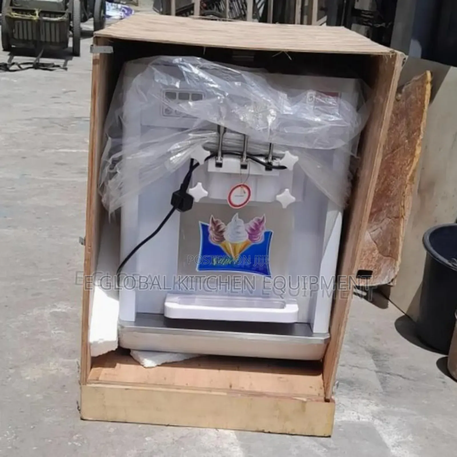 Table Top Stainless Handle Ice Cream Machine Soft
