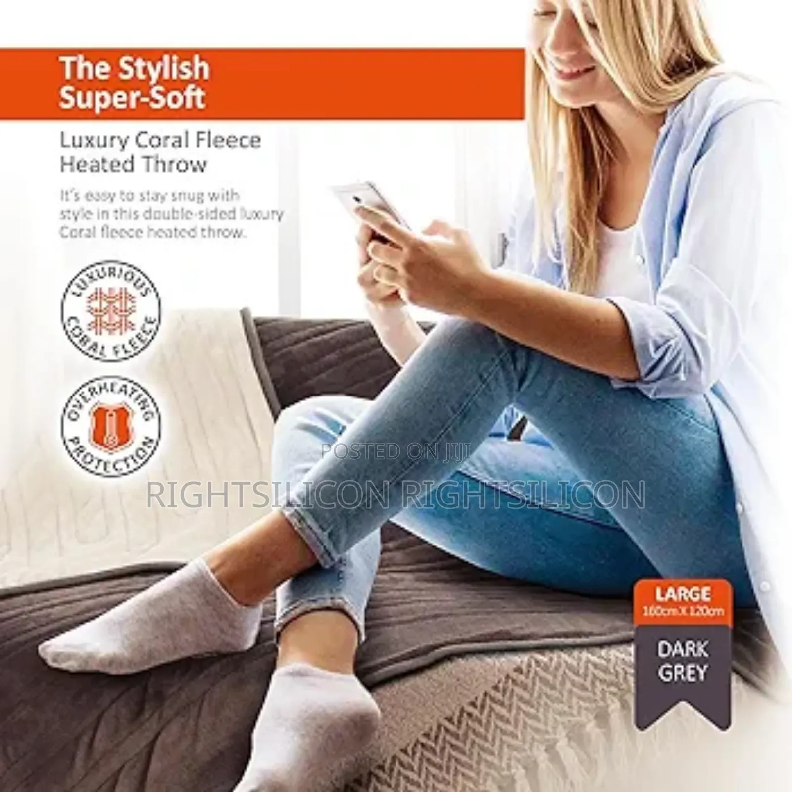 Usa Warmer Electric Heated Throw Blanket Digital Controller