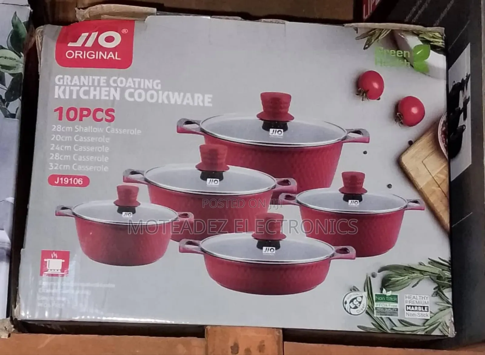 Jio Original 10pcs High Quality Granite Coating Cookware Set