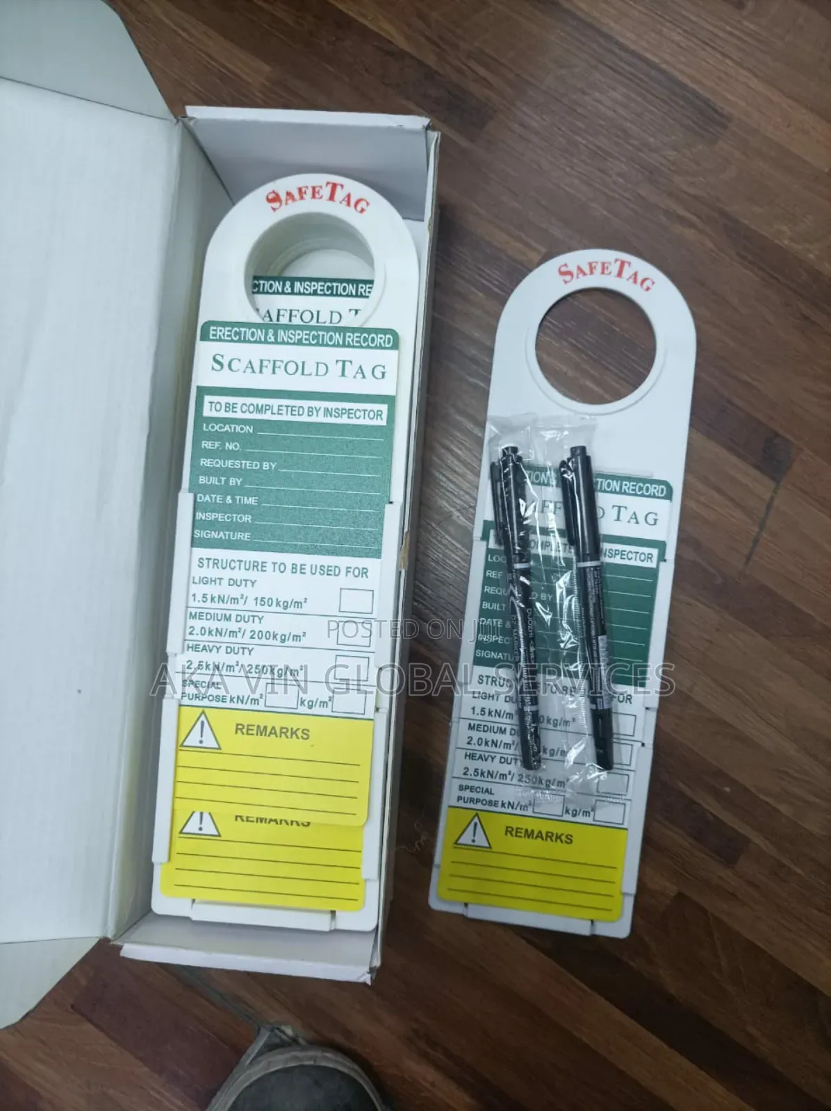Plastic Safety Scaffolding Holder Tag