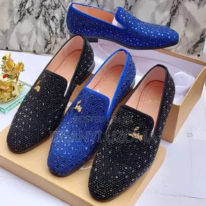 Cl Black and Blue and Green, Stones Designs Shoe