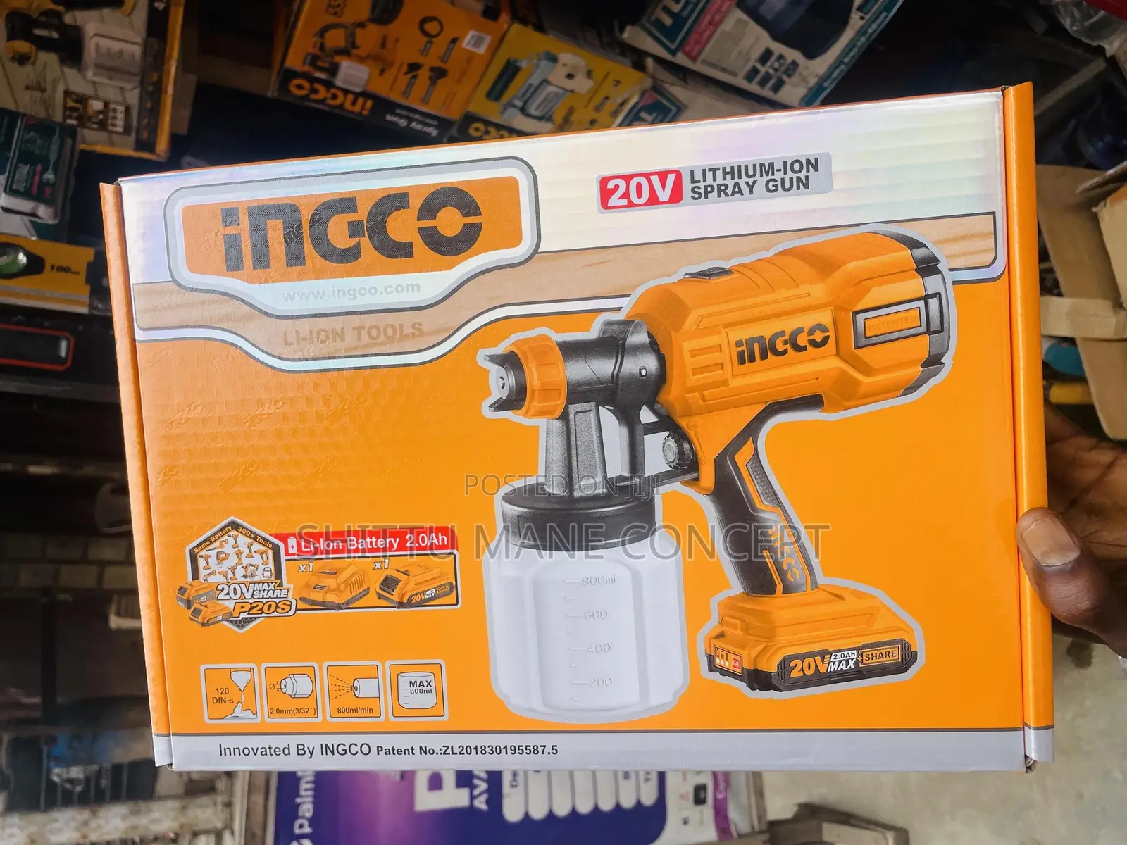 Spray Gun Cordless 20volt Battery