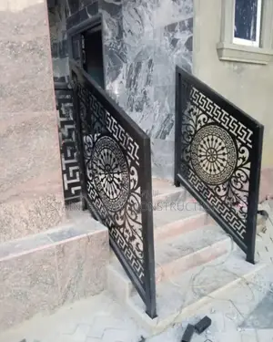 Laser Cut Staircase Black Handrails