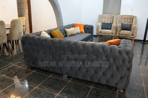 Complete 7seater Set Lshape and 2singles Sofa Chair