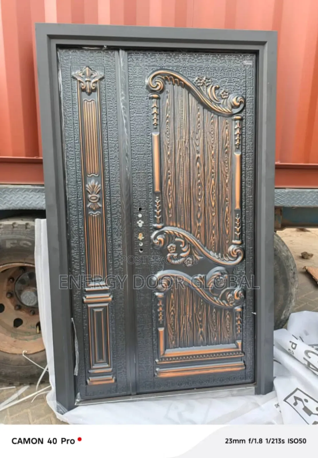 4ft/7ft Multi-Function Security Cast Copper Door