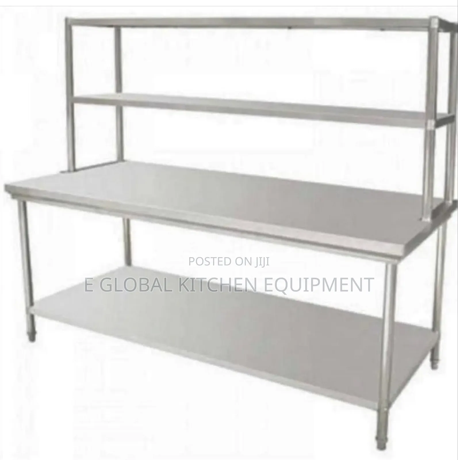 Stainless Steel Work Table With Up Shelves