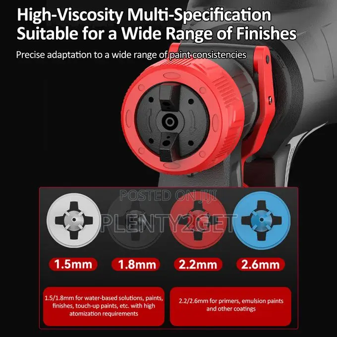 Electric Paint Sprayer With 2pcs 2.0ah Batteries