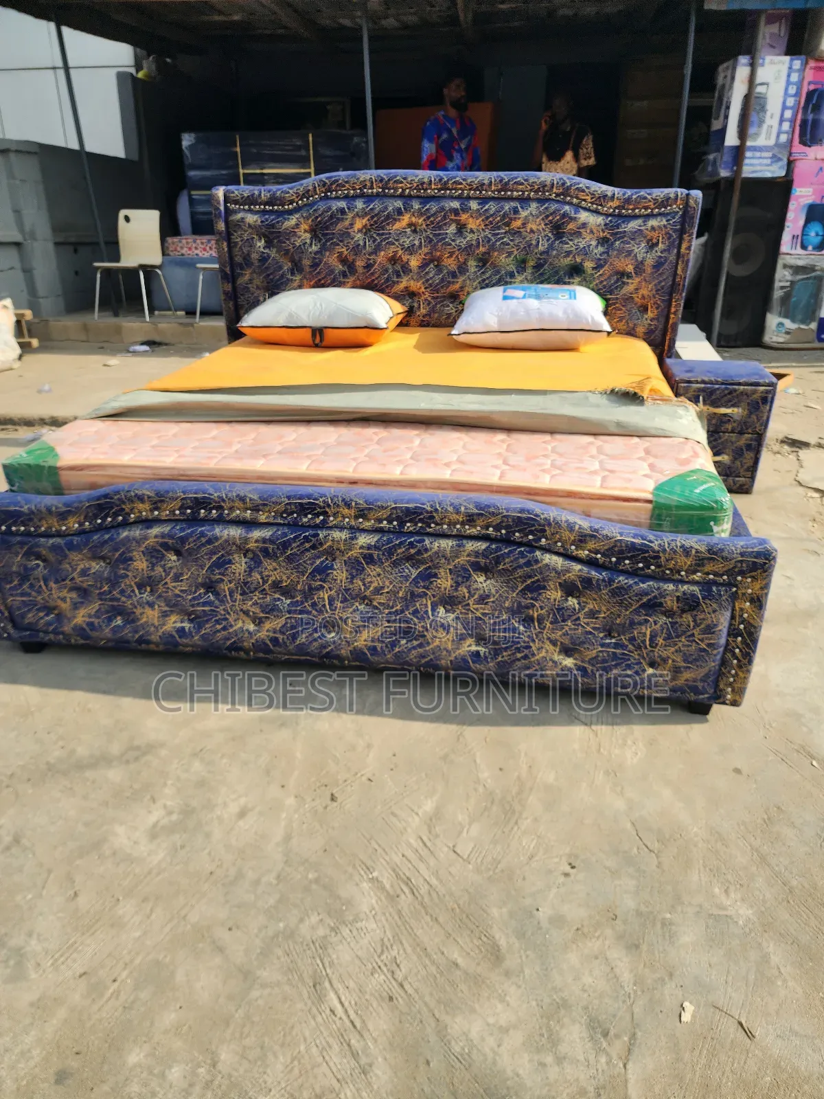 4ft Tall Upholstery 6by6 Bed Stand.