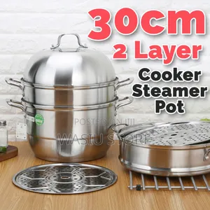 30cm 2 Layer Stainless Steel Cooker Steamer