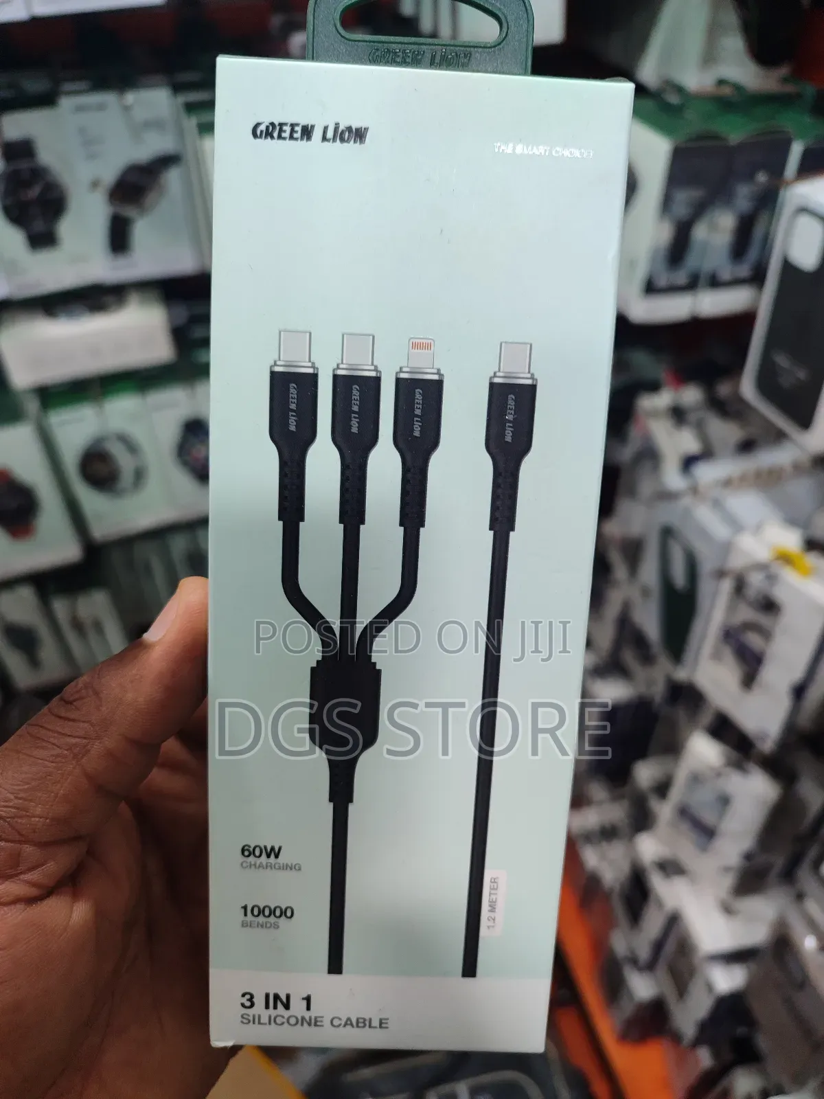 Green Lion 3in1 Silicone Cable