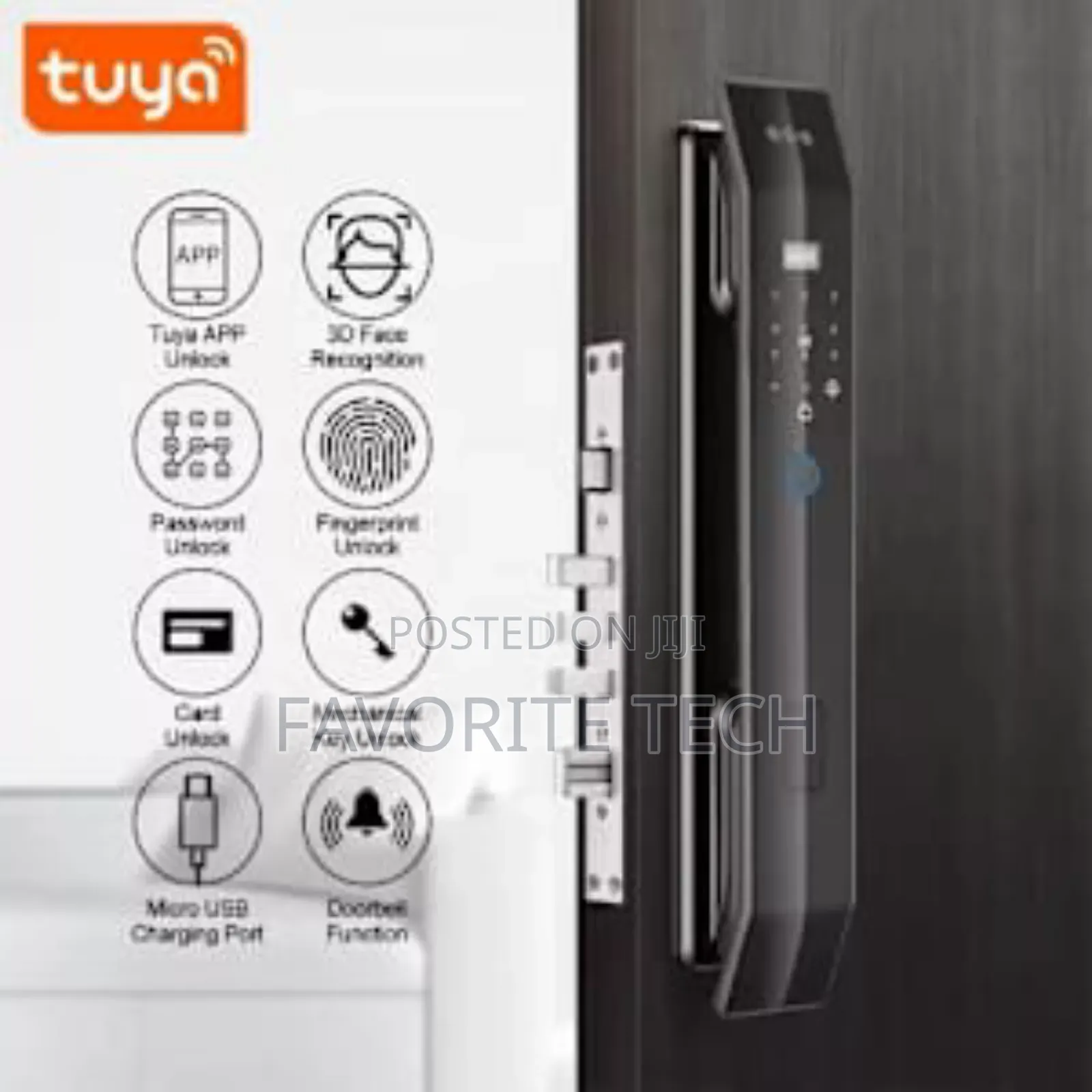 Smart Home Fingerprint and Facial Identification Door Lock