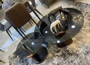 Photo - Glass Center Table and Side Stool.