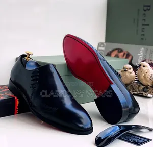 Italian Berluti Plain Black Exotic Shoe