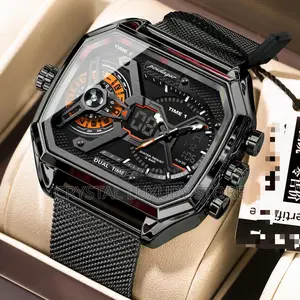 Poedagar Quality Luxury Men Chain Strap Wristwatch