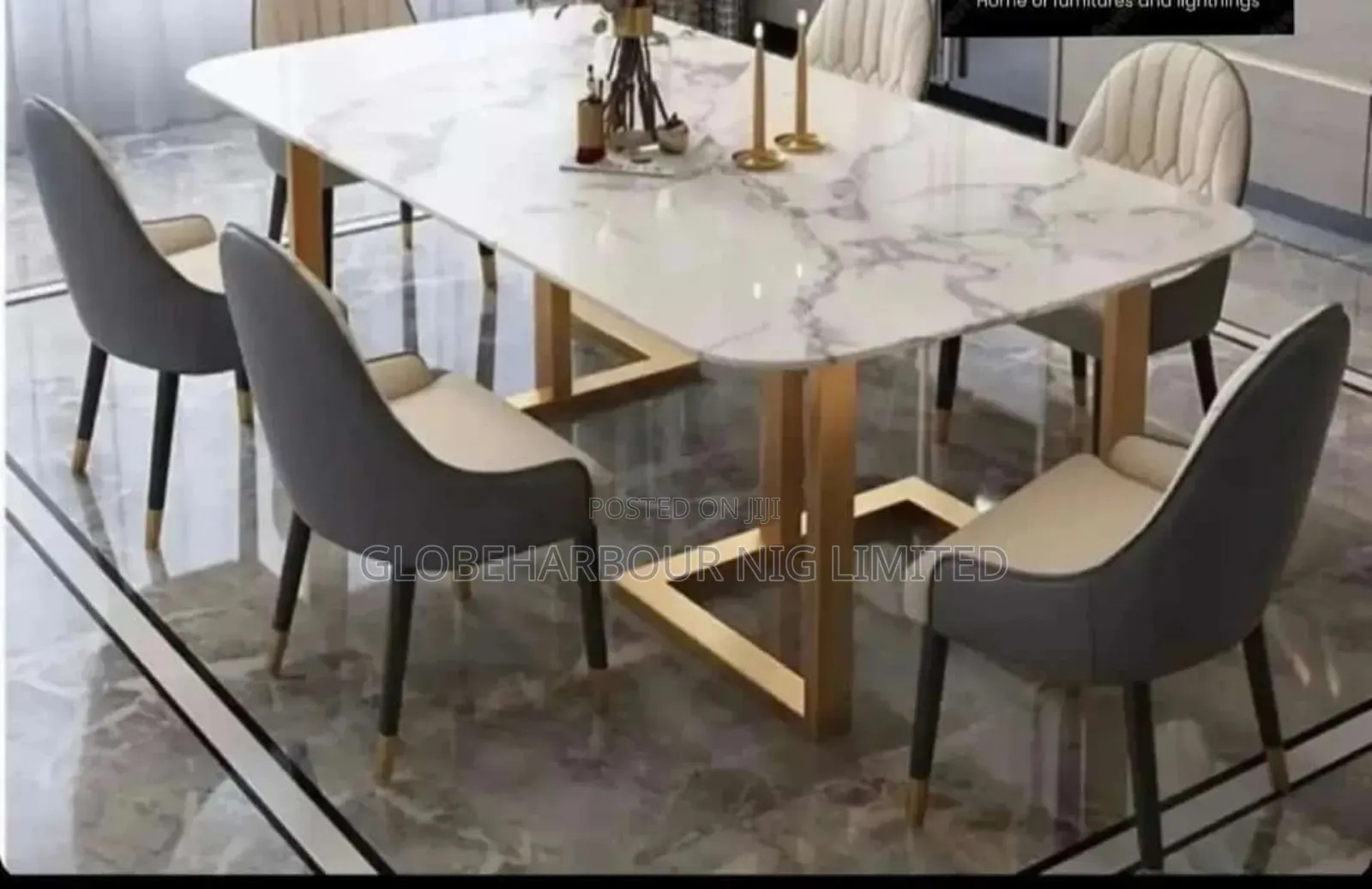 Luxury Mable Top Dinning Set