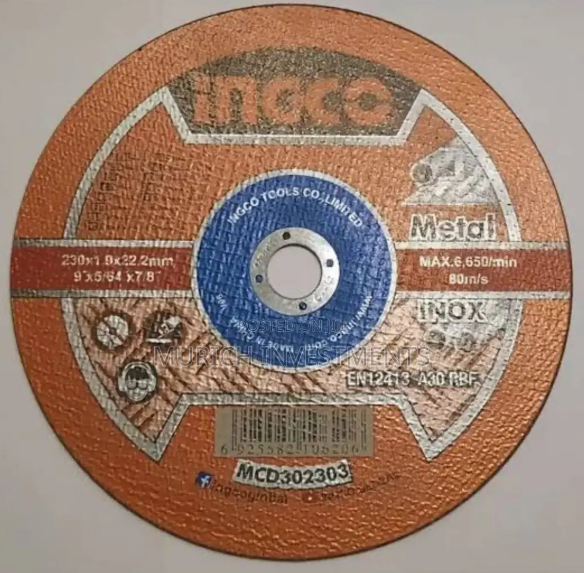 Ingco Abrasive Metal Cutting Disc 9”