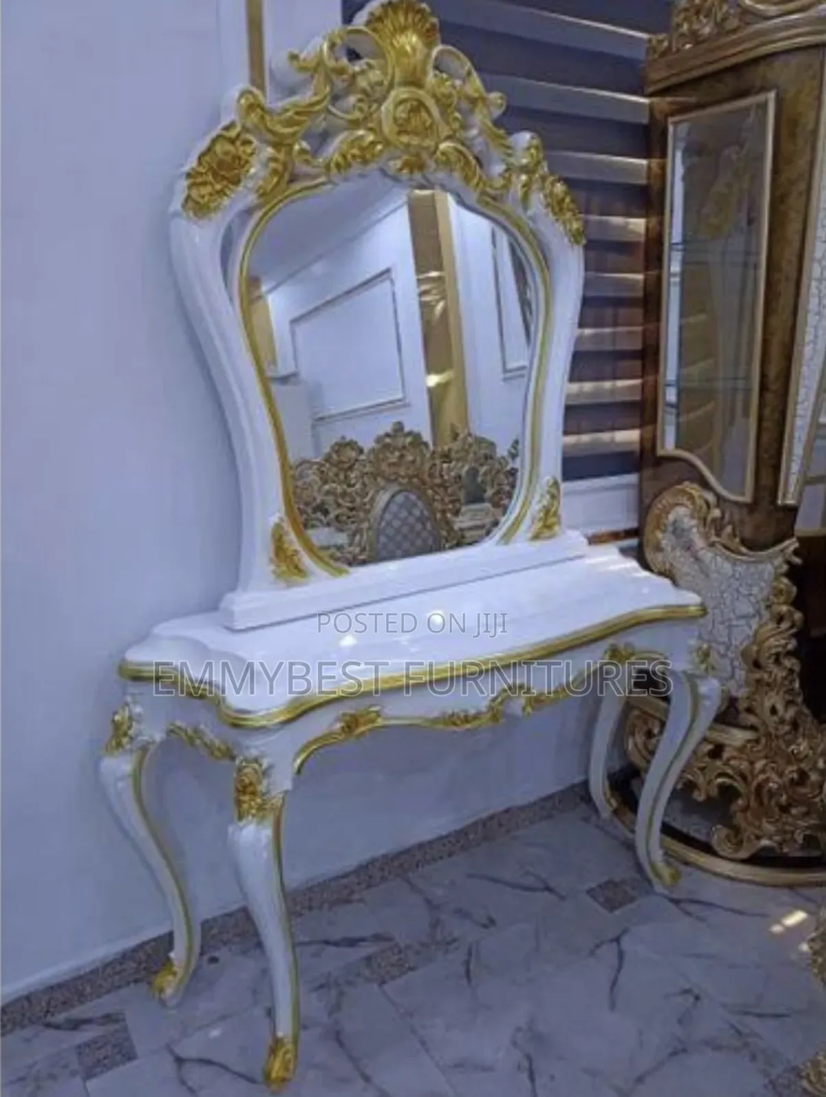 Newly Imported Royal Console Mirror and Table Stand.