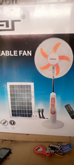 18 Inches Solar Rechargeable Fan With Plan
