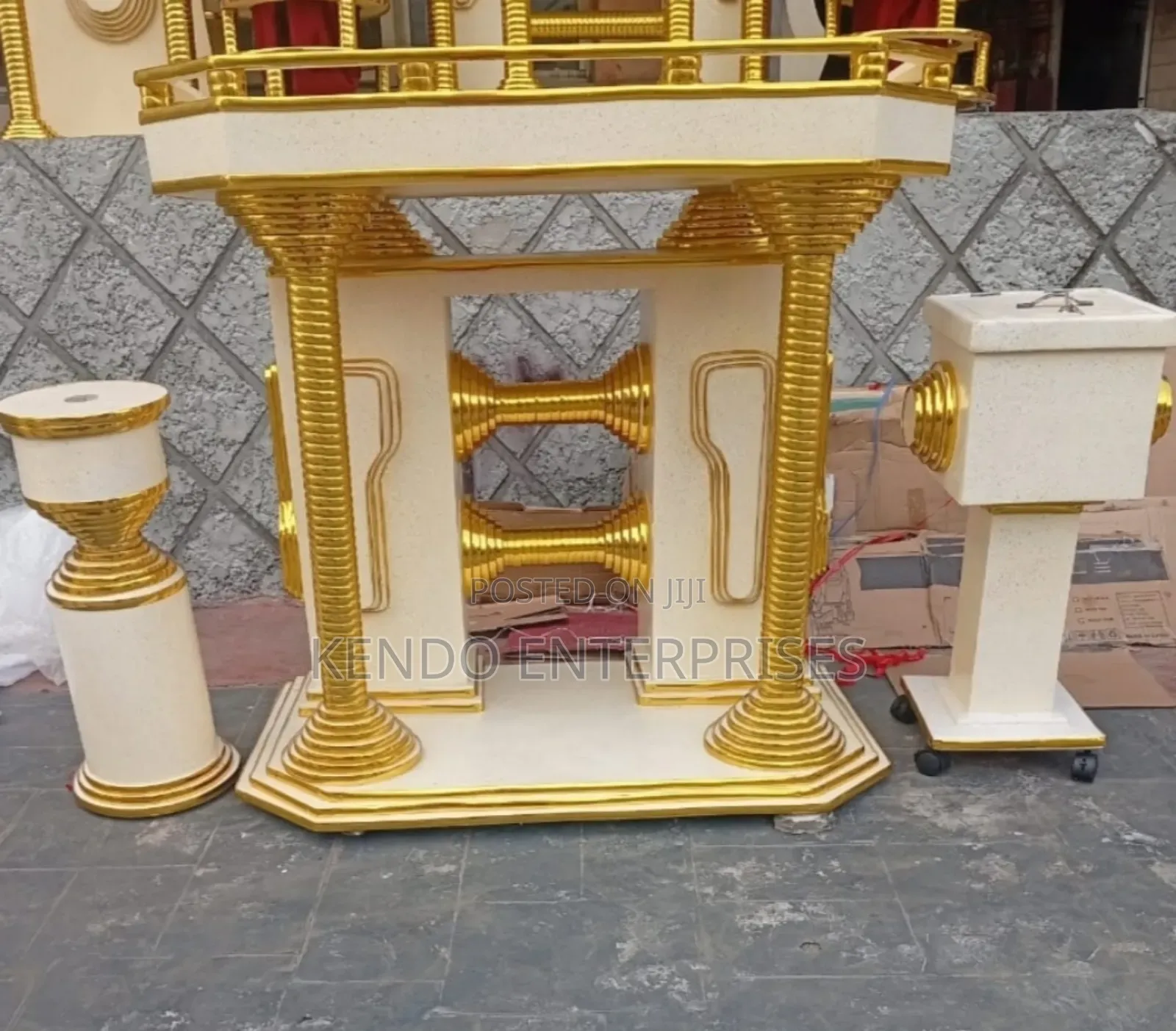 Pulpit for Morden Church, Flower Vase and Tithe Box
