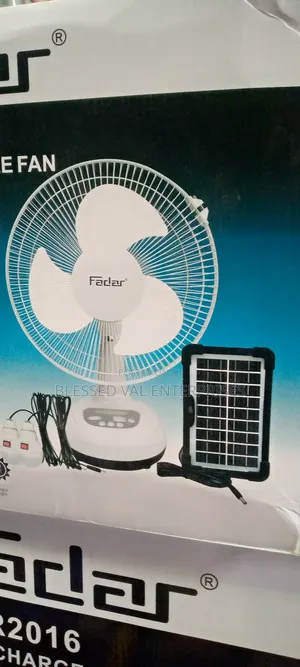 16 Inches Solar Table Rechargeable Fan With Plan