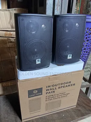 Lucky Tone in/Outdoor Wall Speaker Pair Model Wp415lwpb