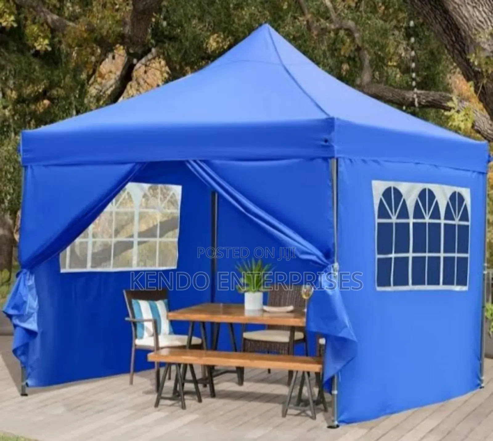 10x10ft Foldable Gazebo Canopy Tent With Windows
