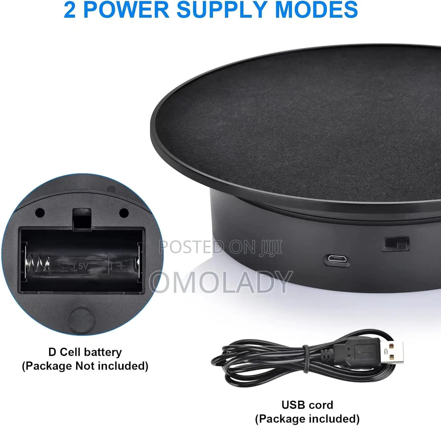 Usb/Battery Powered Motorized Rotating Display Stand -20cm