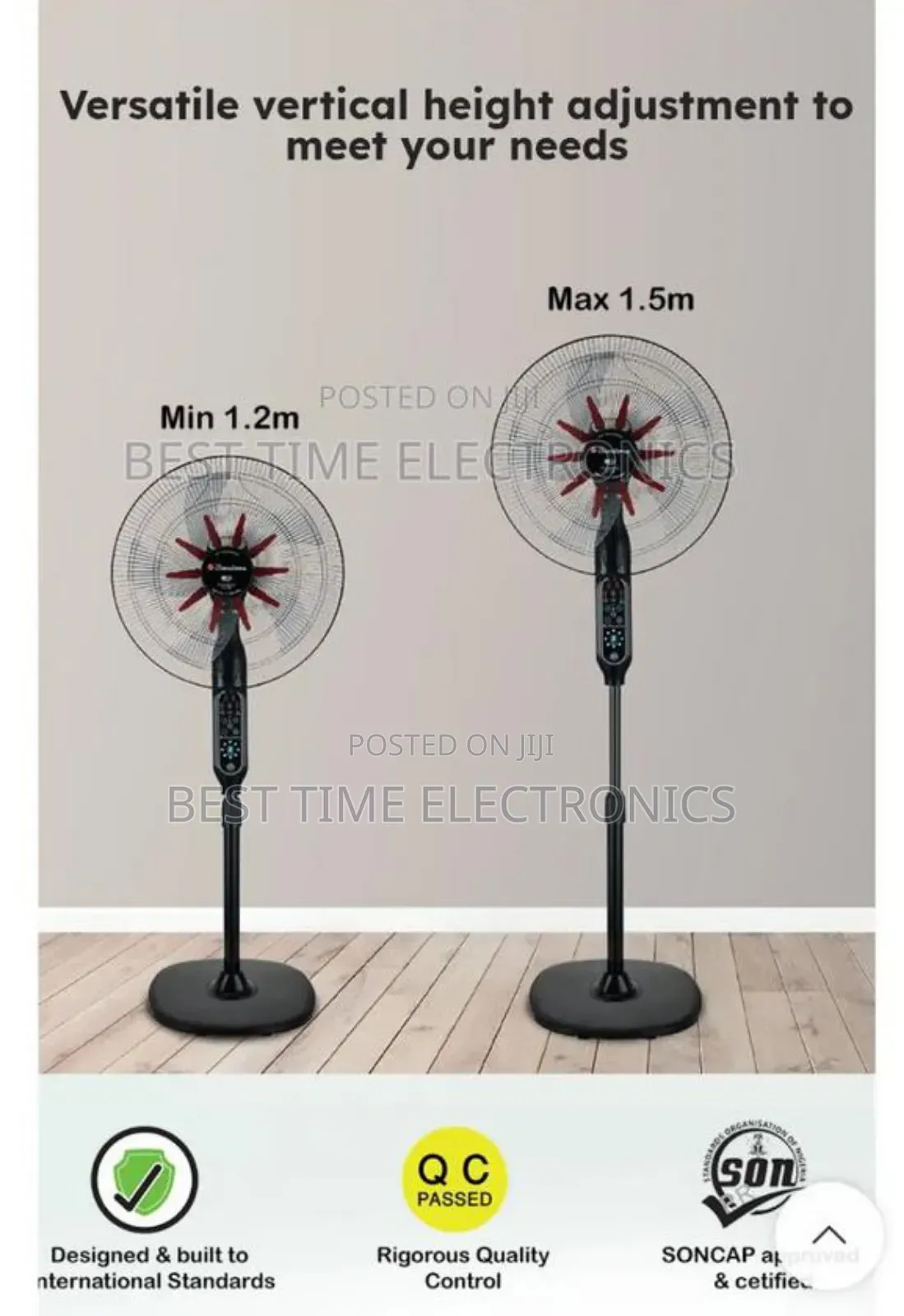18" Binatone Rechargeable Stand Fan