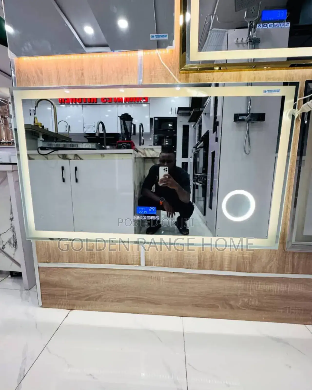 Flameless Bluetooth Large Led Mirror