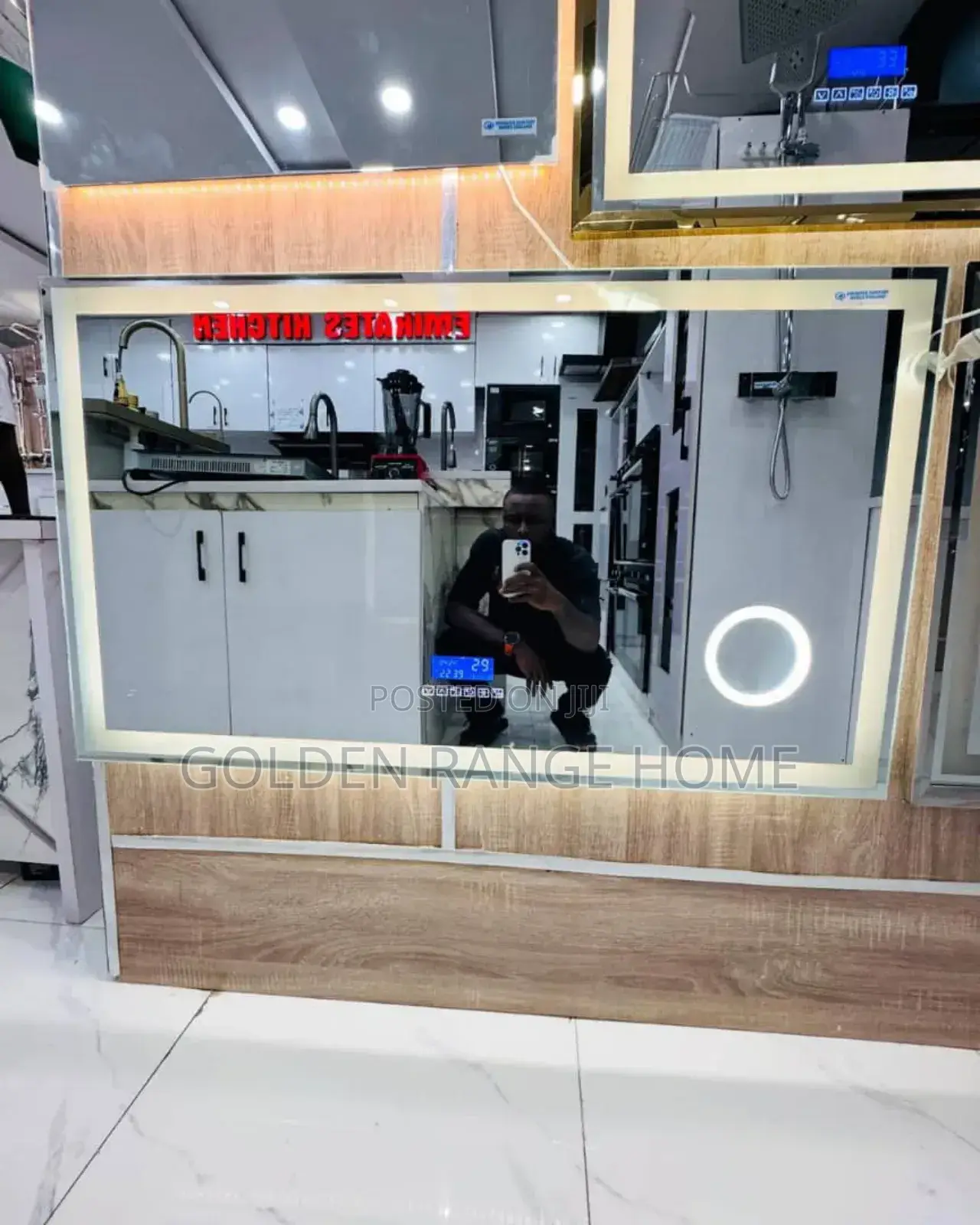 Flameless Bluetooth Large Led Mirror