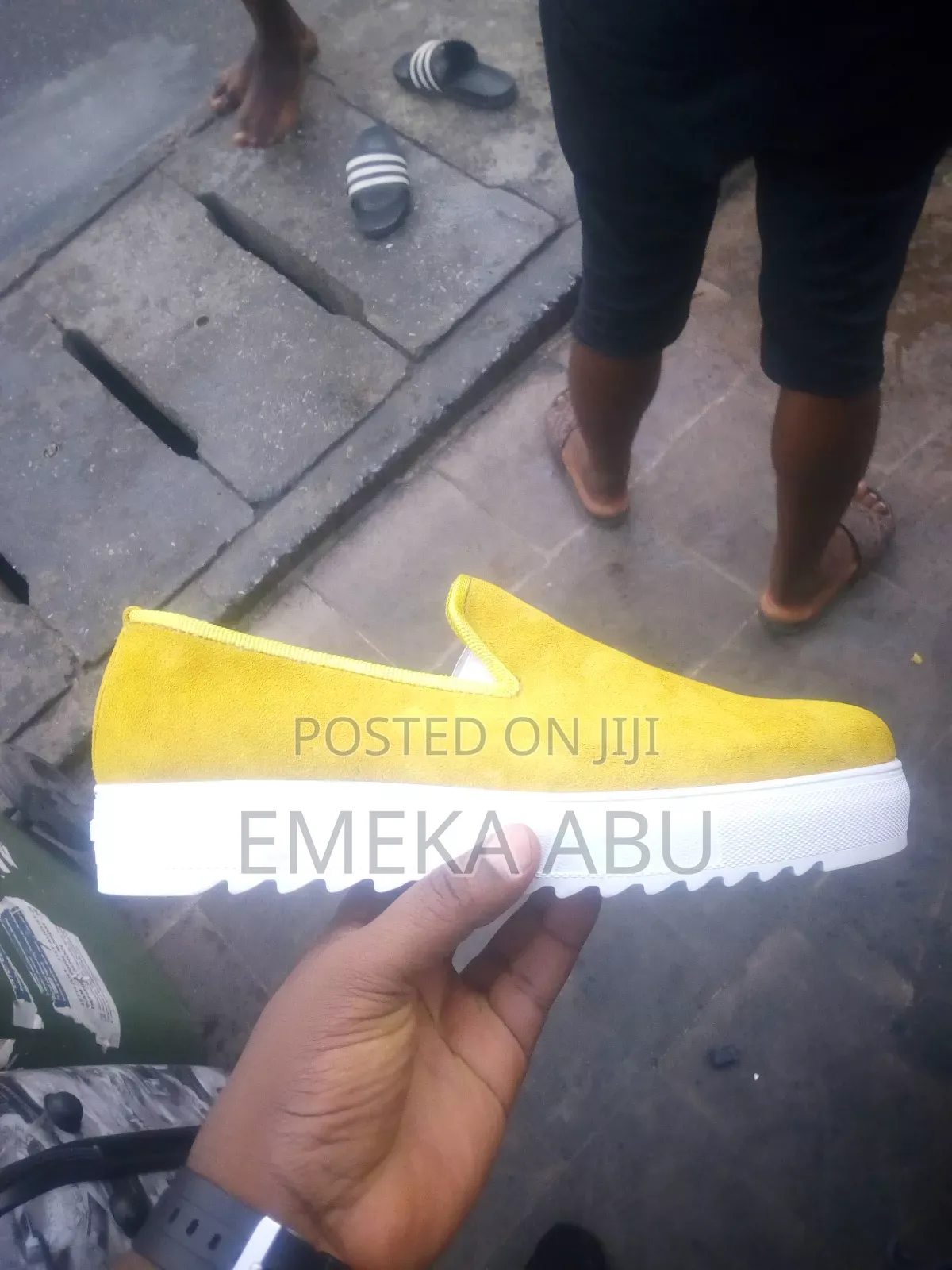 Yellow Jagged Sole Shoe